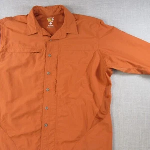 Mountain Hardwear Shirt Mens L Button Up Vented "Burnt Orange Color" Hiking - Picture 1 of 8