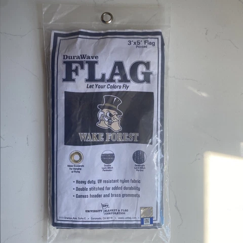 Wake Forest University Flag Demon Deacon’s Black Banner 3’x5’ Cover