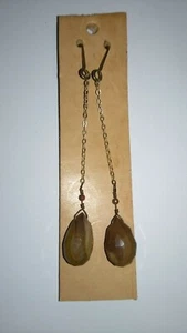 Pendientes de gancho vintage hechos a mano de plata esterlina marcasita jaspe - NUEVO - Imagen 1 de 2
