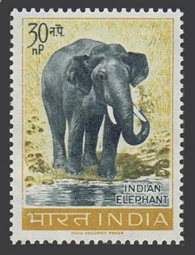 India 364, MNH. Michel 360. Wild animals 1962. Indian Elephant. - Image 1 of 1