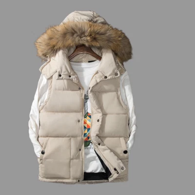 Mens Padded Puffer Sleeveless Coat Winter Warm Hooded Vest Quilted Jacket - Image 1 of 4