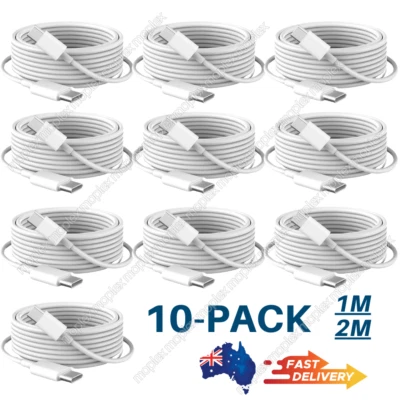 10X Lot 3/6FT Type USB-C to USB-C Cable 60W Fast Charging PD Cord Rapid Charger - image 1 of 4