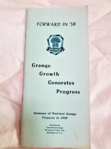 Vintage1958 National Grange Growth Generates Progress booklet projects summary - Bild 1 von 3
