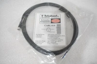 ROBOHAND CABL-010 3 POLE CORDSET SINGLE ENDED -  BROWN BLUE BLACK WIRES - Image 1 of 4