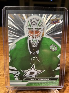 2023-24 Upper Deck Base Outburst Silver #60 Jake Oettinger - Dallas Stars