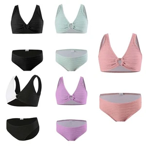 Kids Girls Swimsuit Activity Vest Bra And Bottoms Beach Swim Outfit Vacation - Picture 1 of 49
