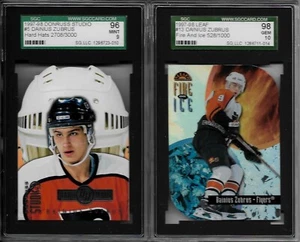 DAINIUS ZUBRUS 1997-98 Donruss /1000 combo SGC 10 - Picture 1 of 2