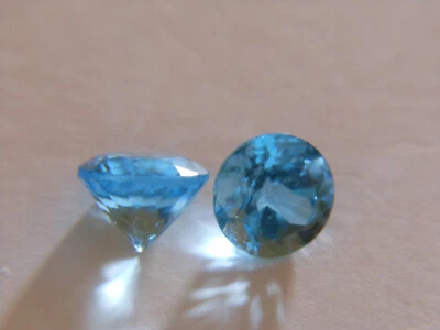 Topaz Swiss Blue Matched Pair 1.45 ct each, 3.29 ctw, USA 20 Year Vendor - Image 1 of 4