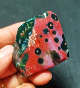 Raro 57G Natural Pulido Orbicular Océano Jaspe Reiki Curación R1047 - Imagen 1 de 10