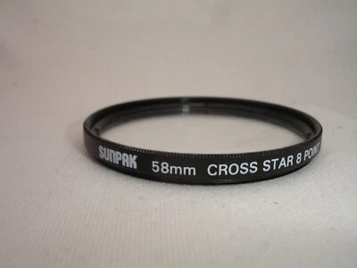 Sunpak 58mm Filter Cross Screen 8X Eight Point Star - Image 1 of 2