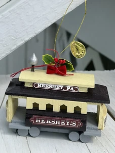Kurt Adler Hersheys Adorno Caboose Tren Navidad Besos de Madera Chocolate - Imagen 1 de 3