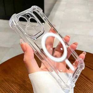 For Magsafe Case for iPhone 16 16 Pro Max Transparent Shockproof Bumper Cover - Picture 1 of 17