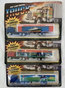 Truck Toys rare Vtg Semi tractor trailer Container lot 3 diecast 1980’s RR train - Picture 1 of 12