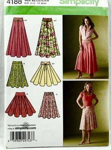 2006 Simplicity Sewing Pattern 4188 Womens Skirts & Belt 3 Lengths Sz 8-16 11074 - Picture 1 of 2