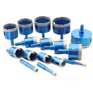 Diamant Fliesenbohrkrone 20-65 mm Lochsäge für Feinsteinzeug Fliesen Keramik Bohrkrone - Bild 1 von 21