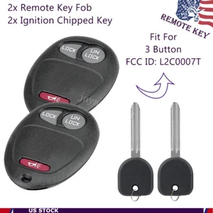 2 For 2006 2007 2008 2009 2010 Hummer H3 Remote Car Fob L2C0007T + Ignition Key - Bild 1 von 11