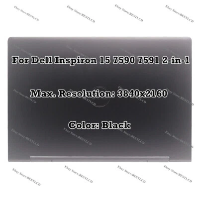 15" UHD LCD Touch Screen Assembly Complete Black For Dell Inspiron 15 7591 5R82W - Image 1 of 4