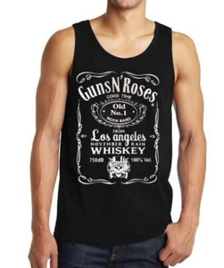 GUNS `N ROSES WHISKEY Rock Band Black Tank Top Men's Sizes - Picture 1 of 1