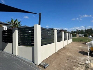 Dark Grey Slat Fences & Screens -Cut to size then DIY & SQM Guide Patio Carports - Picture 1 of 22