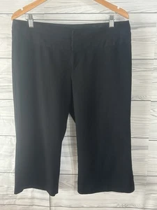 Maurices Capri Dress Pants Womens 11/12 Black Trouser Mid Rise J190 - Picture 1 of 3