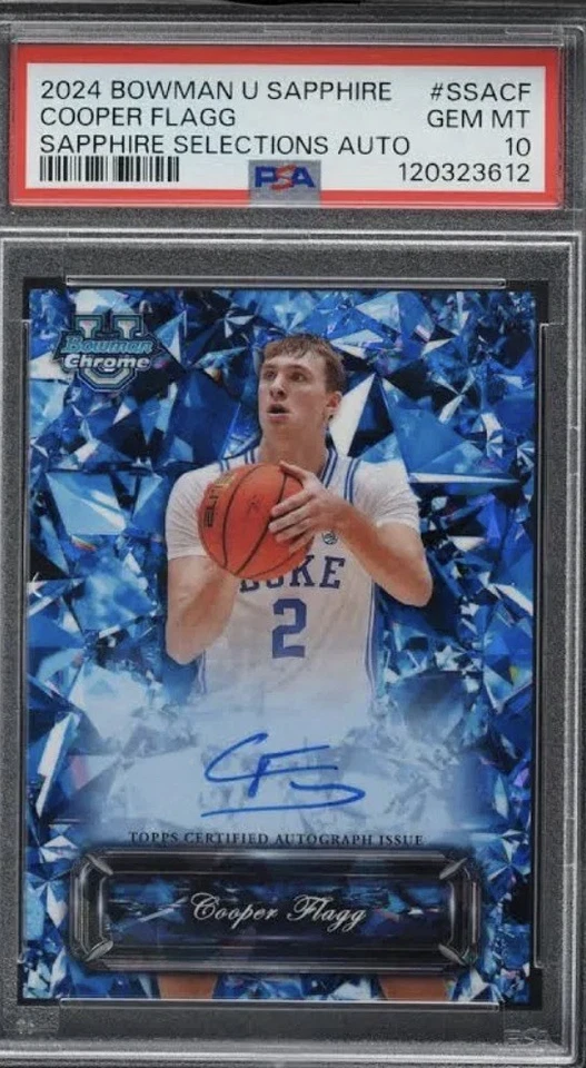 🔥Sports card Surprise Pack- Cooper Flagg Bowman Saphire Rookie Auto Psa 10 - Image 1 of 1