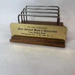 Vintage First National Bank Of Georgetown Kentucky Letter Holder  - Picture 1 of 13