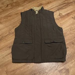 Orvis Green Vest Outdoorsman Hiking Men Large Sporting Traditions Full Zip Snaps - Picture 1 of 9