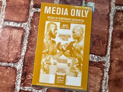 UFC HALIFAX 2017 DERRICK LEWIS-BROWNE ROUSEY CREDENCIAL/PASE DE PRENSA pesajes Foto 1 de 4