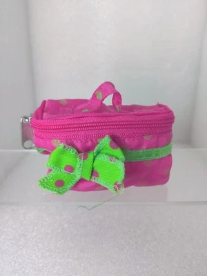 Bolso de Mano Muñeca Nuestra Generación Rosa Verde Lunares Lona Cremallera de Trabajo Foto 1 de 2