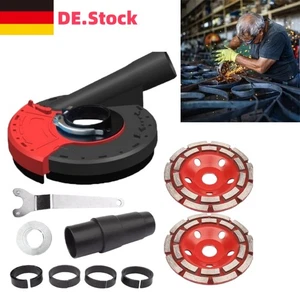 2Pcs Diamantschleiftopf 125 Premium Estrich Beton + Absaughaube Winkelschleifer - Bild 1 von 13