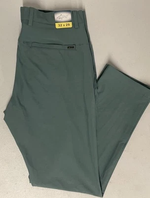 Мужские эластичные брюки GREG NORMAN ML75 Performance Chino ЗЕЛЕНЫЕ 32x29 - Изображение 1 из 4