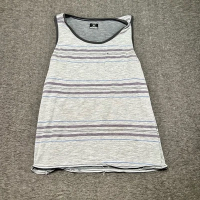 Camiseta sin mangas Hurley para hombre grande surf gris a rayas ajuste seco atlética informal Foto 1 de 4