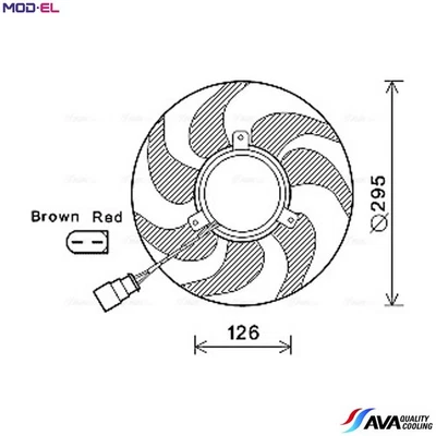 FAN ENGINE COOLING VN7536 FOR SKODA OCTAVIA/II/Combi LAURA FABIA  VW FUSCA - Image 1 of 4