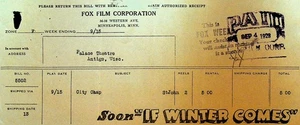 Fox Film Invoice September 4 1928 City Chap - Picture 1 of 1