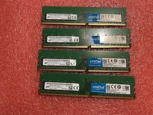 Qty 4 Crucial CT8G4DFS8266 8GB DDR4-2666 UDIMM CL19 Memory Module - 32GB RAM - Afbeelding 1 van 6