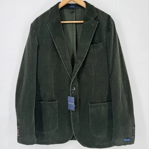 Peter Millar Crown Crafted Corduroy Blazer Jacket Mens Size 44L Olive Green - Picture 1 of 10