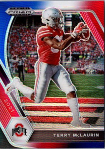 2021 Panini Prizm Draft Picks Red White & Blue Prizm Terry McLaurin OSU #43