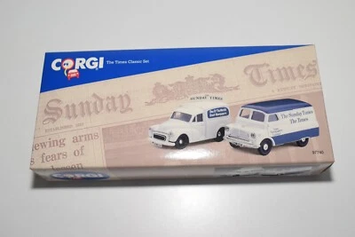 ^^ 1:43 CORGI TOYS 97740 THE SUNDAY TIMES BEDFORD MORRIS MINOR 1000 MIB - Immagine 1 di 4