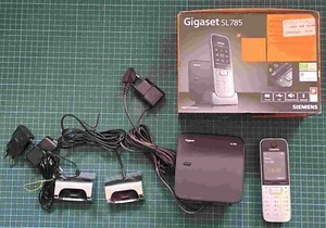 Siemens Gigaset sl785 Dect Telefon mit Schnitstelle PC Kontakte 2 Ladestellen - Bild 1 von 4