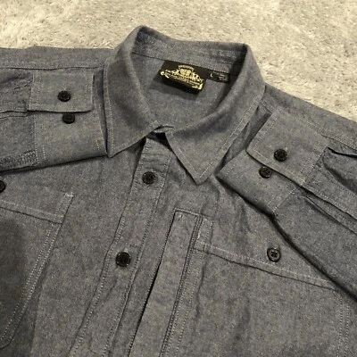 Мужская мотоциклетная рубашка Roland Sands Design L с длинным рукавом на пуговицах спереди - Изображение 1 из 4