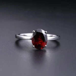  5.00 Carat Solid 925 Sterling Silver Handmade Hassonite/Garnet Ring - Picture 1 of 3