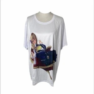 Herren 2XL Anime Shirt Weiß Kurzarm Markenlos Rundhals - Bild 1 von 7
