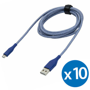 LOT X10 6FT Long Micro USB Cable 5 Pin Android Charger Cord for PS4 Male Wire