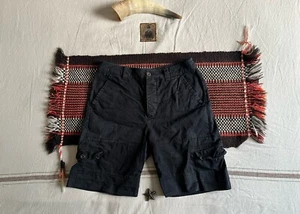 AllSaints Cargo Army Shorts 34" Black Tag 30 Military Heavy Duty Pockets Vtg 09 - Imagen 1 de 16