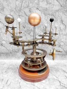 Handcrafted Solar System ORRERY - Antique Style Home Decor & Collectible Gift - Picture 1 of 8