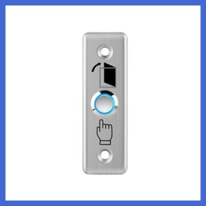 Stainless Steel Blue Backlight Normally open Access control Exit PUSH Button - Imagen 1 de 9