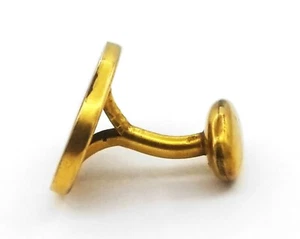 Antique Vintage Oval Yellow Gold Base Metal or GF SINGLE Cuff Link #OK906 - Picture 1 of 4