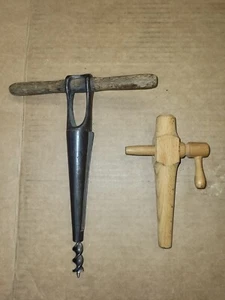 Antique Whiskey Wine Barrel Spigot Hole Auger Reamer Drill Wood Tap and Spigot - Picture 1 of 16