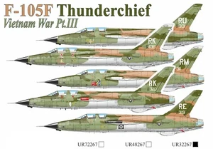 Calcomanías UpRise UR32267 - CALCOMANÍA F-105F Thunderchief Guerra de Vietnam Parte 3 1/32 - Imagen 1 de 9