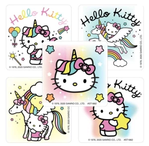 25 Hello Kitty Unicorn Stickers, 2.5" x 2.5" Each, Party Favors - Picture 1 of 1
